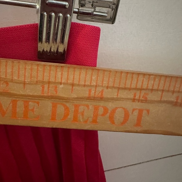 LUCY PARIS L pleated Pink smooth midi polyester woman quiet luxury trendy skirt - Picture 5 of 10